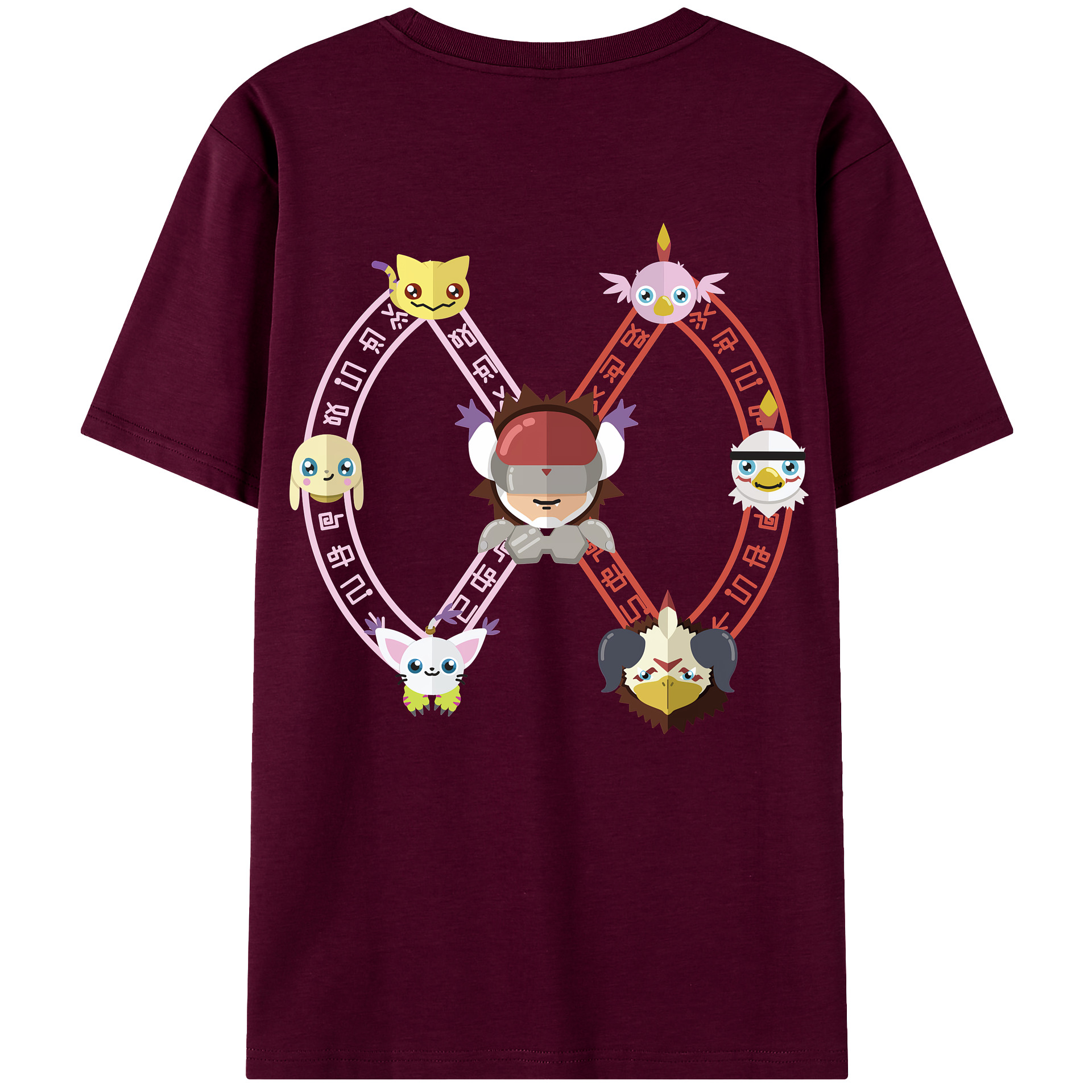 （画像用） Digimon デジタルモンスター/デジモン レディース半袖Tシャツ(バックプリント)
